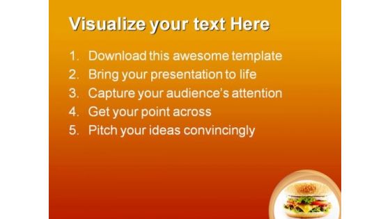 Cheese Burger Food PowerPoint Templates And PowerPoint Backgrounds 0211