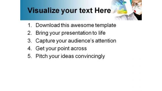 Chemist At Work Science PowerPoint Themes And PowerPoint Slides 0511