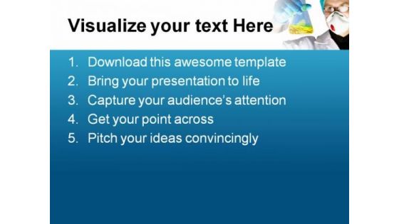Chemist At Work Science PowerPoint Themes And PowerPoint Slides 0511