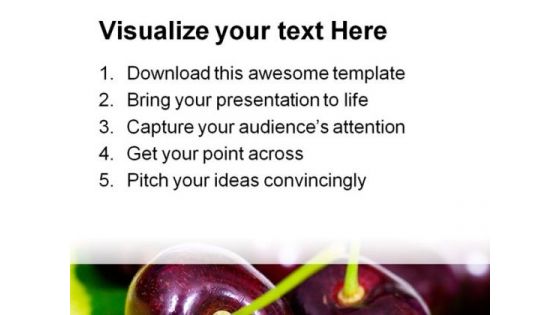 Cherries Food PowerPoint Templates And PowerPoint Backgrounds 0211