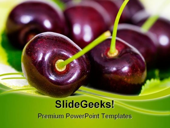 Cherries Food PowerPoint Themes And PowerPoint Slides 0211