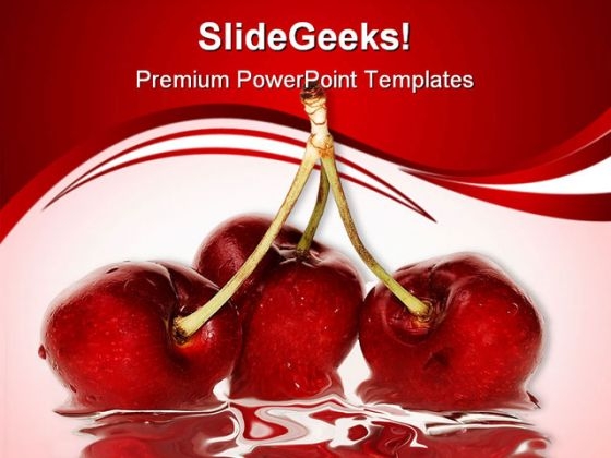 Cherries Food PowerPoint Themes And PowerPoint Slides 0411