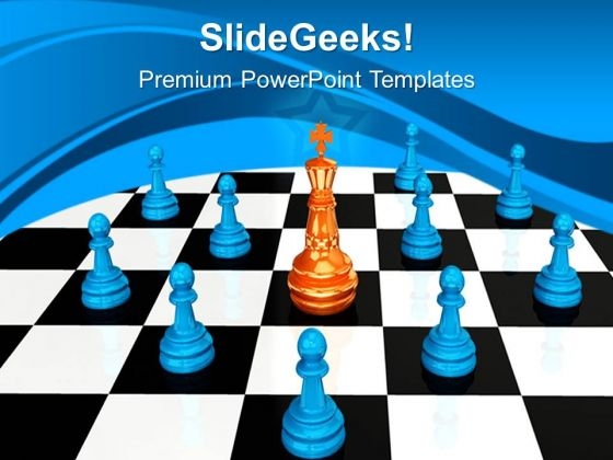 Chess King Leadership PowerPoint Templates And PowerPoint Themes 0712
