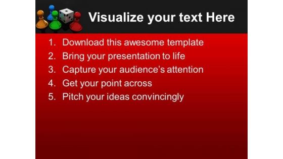 Chess Pawns With Dice Game PowerPoint Templates And PowerPoint Themes 0612