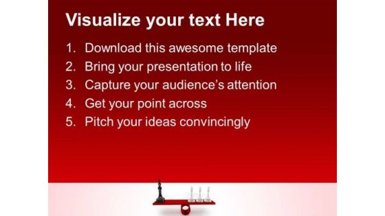 Chessmen On Scales Leadership PowerPoint Templates And PowerPoint Themes 0712