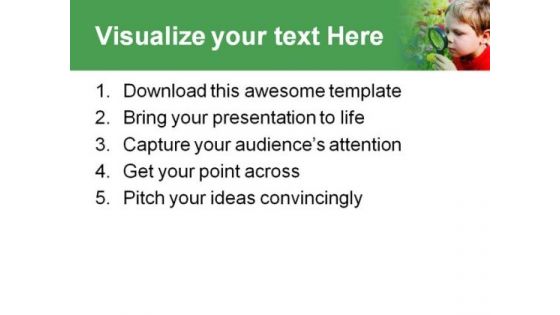 Child Observing Nature PowerPoint Template 1110