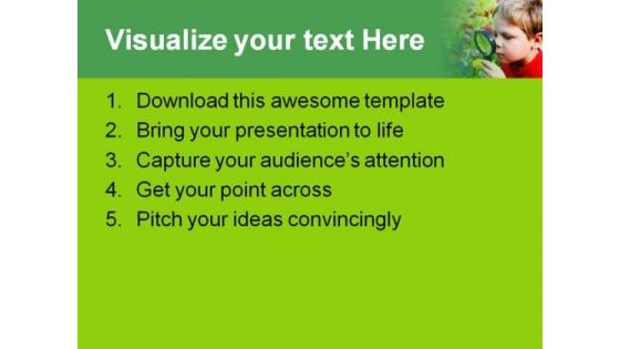 Child Observing Nature PowerPoint Template 1110