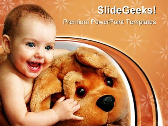 Child With A Toy Baby PowerPoint Themes And PowerPoint Slides 0711