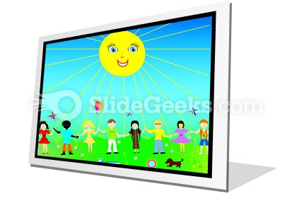 Children Poster PowerPoint Icon F