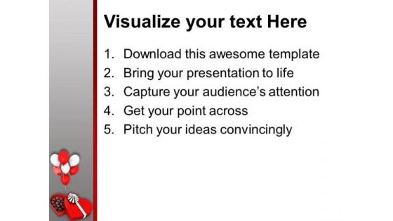 Chocolate And Ballons Gives Special Effects PowerPoint Templates Ppt Backgrounds For Slides 0713