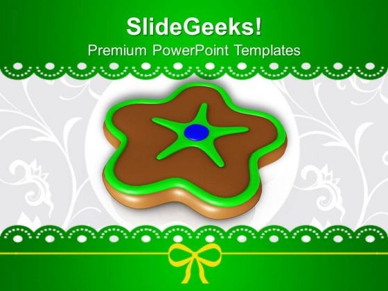Chocolate Cookies Christmas PowerPoint Templates Ppt Backgrounds For Slides 1212