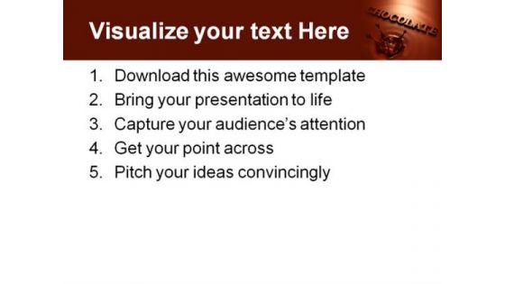 Chocolate Splash Food PowerPoint Templates And PowerPoint Backgrounds 0211