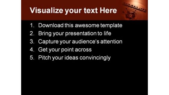 Chocolate Splash Food PowerPoint Templates And PowerPoint Backgrounds 0211