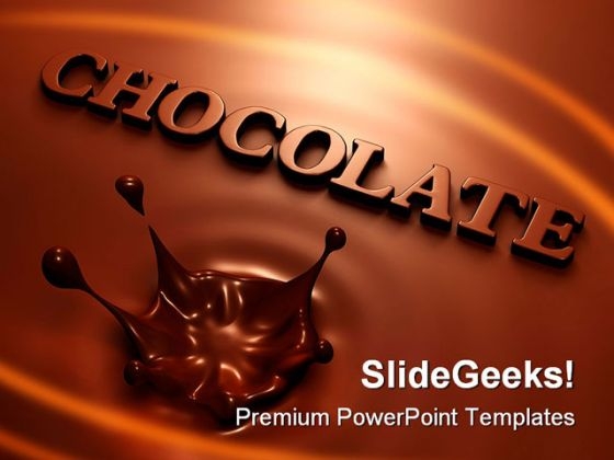 Chocolate Splash Food PowerPoint Themes And PowerPoint Slides 0211