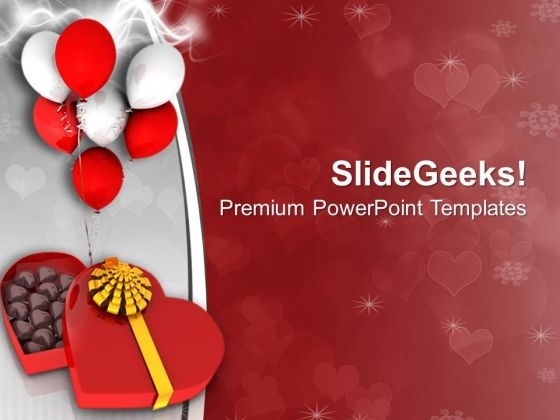 Chocolates And Balloons For Celebration PowerPoint Templates Ppt Backgrounds For Slides 0713