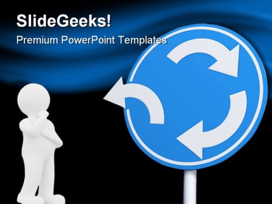 Choice Directions People PowerPoint Template 0910