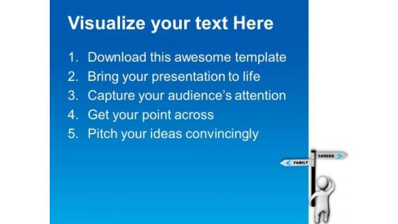 Choose Between The Two Family Or Career PowerPoint Templates Ppt Backgrounds For Slides 0713