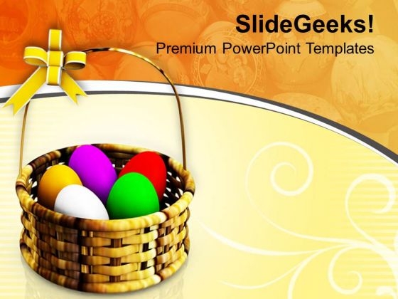 Choose Right Basket Of Easter Eggs PowerPoint Templates Ppt Backgrounds For Slides 0813