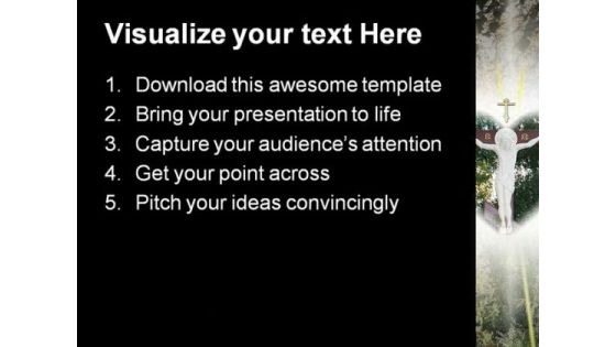 Christ Crucifix Abstract PowerPoint Themes And PowerPoint Slides 0811