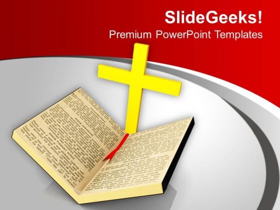 Christian Cross Symbol Holy Bible PowerPoint Templates Ppt Backgrounds For Slides 1212