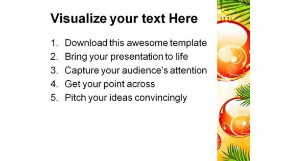 Christmas Abstract PowerPoint Background And Template 1210