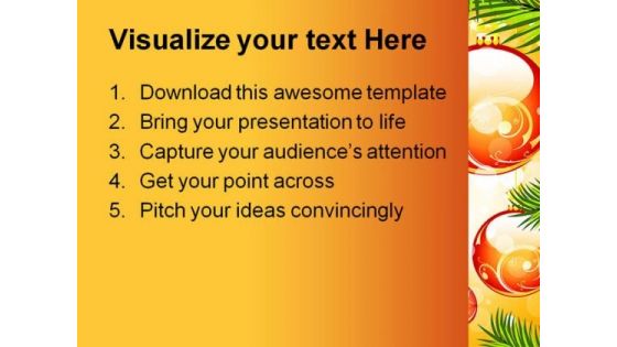 Christmas Abstract PowerPoint Background And Template 1210