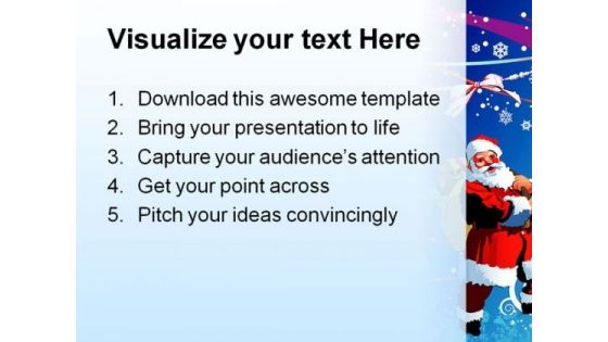 Christmas And Santa Holidays PowerPoint Template 1110