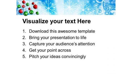 Christmas Background With Baubles Holiday PowerPoint Templates Ppt Backgrounds For Slides 1112
