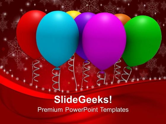 Christmas Balloons Events PowerPoint Templates Ppt Backgrounds For Slides 1112
