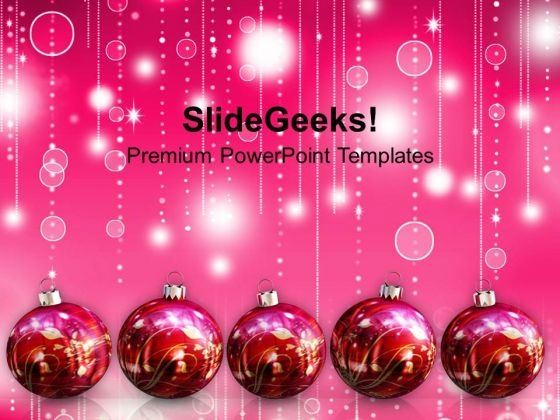 Christmas Balls Abstract Background PowerPoint Templates And PowerPoint Themes 1112