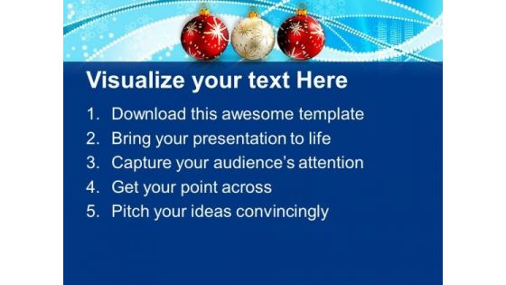 Christmas Balls Christmas PowerPoint Templates Ppt Backgrounds For Slides 1112