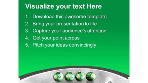 Christmas Balls Colorful Festival PowerPoint Templates Ppt Backgrounds For Slides 1212
