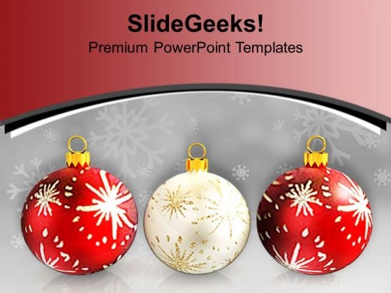 Christmas Balls Decorations Background PowerPoint Templates Ppt Backgrounds For Slides 1112