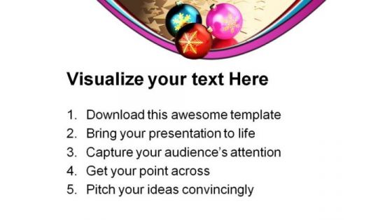 Christmas Balls Festival PowerPoint Backgrounds And Templates 0111