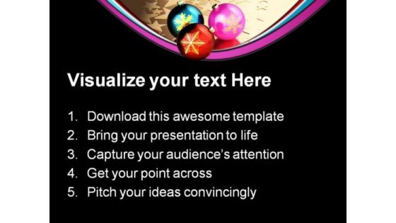 Christmas Balls Festival PowerPoint Backgrounds And Templates 0111