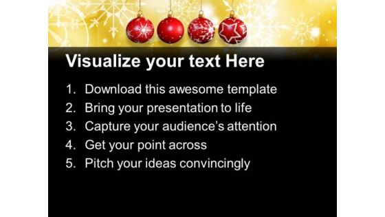 Christmas Balls Festival PowerPoint Templates And PowerPoint Themes 1112