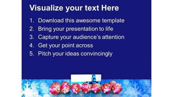 Christmas Balls On Decorative Background PowerPoint Templates Ppt Backgrounds For Slides 1112