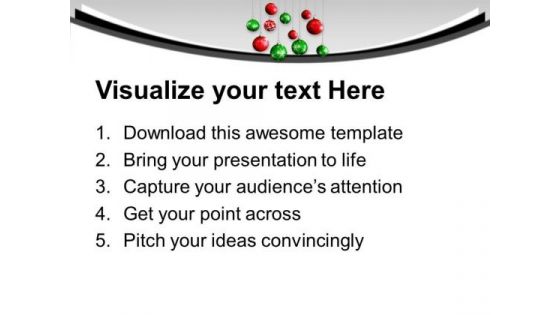 Christmas Balls Red And Green Hanging PowerPoint Templates Ppt Backgrounds For Slides 1212