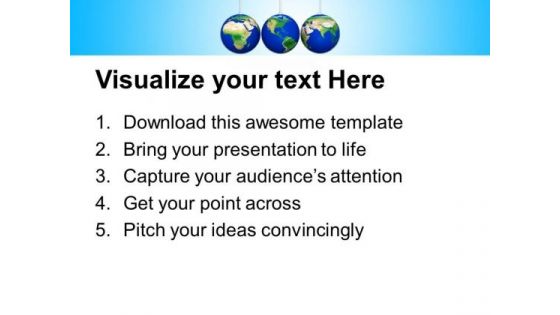 Christmas Balls Shaped As Globe PowerPoint Templates Ppt Backgrounds For Slides 1212