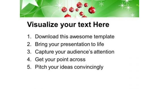 Christmas Balls Winter Holidays PowerPoint Templates Ppt Backgrounds For Slides 1112