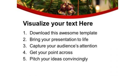 Christmas Bells For Happiness PowerPoint Templates Ppt Backgrounds For Slides 0513