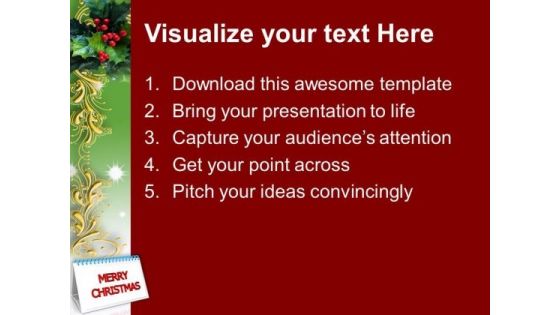Christmas Calendar Holidays PowerPoint Templates Ppt Backgrounds For Slides 1212