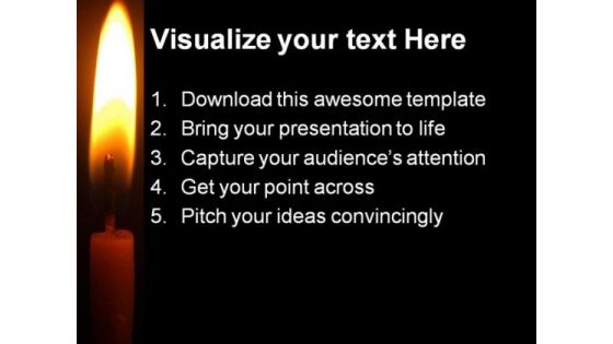 Christmas Candles Holidays PowerPoint Template 1010
