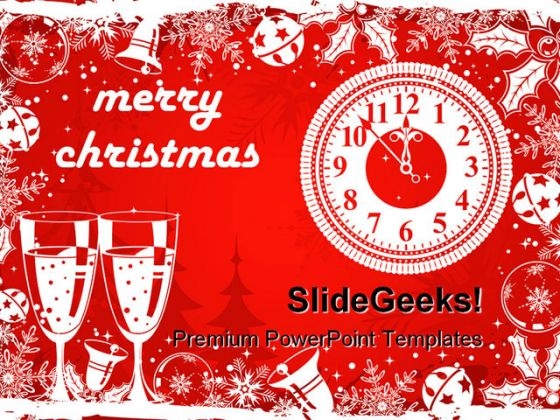 Christmas Celebration Beauty PowerPoint Template 1010