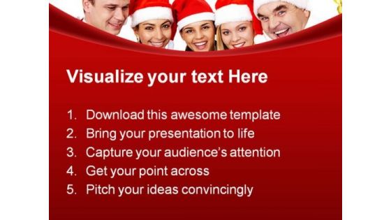 Christmas Celebration People PowerPoint Backgrounds And Templates 0111