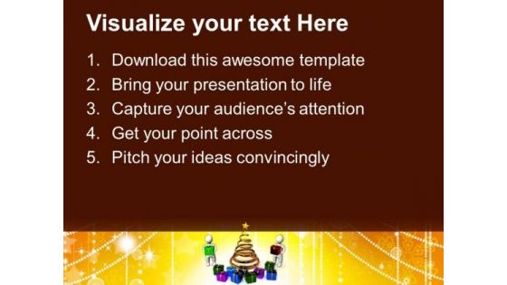 Christmas Celebration With Presents Holidays PowerPoint Templates Ppt Backgrounds For Slides 1212