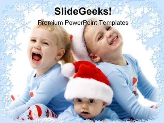 Christmas Children Holidays PowerPoint Template 1010
