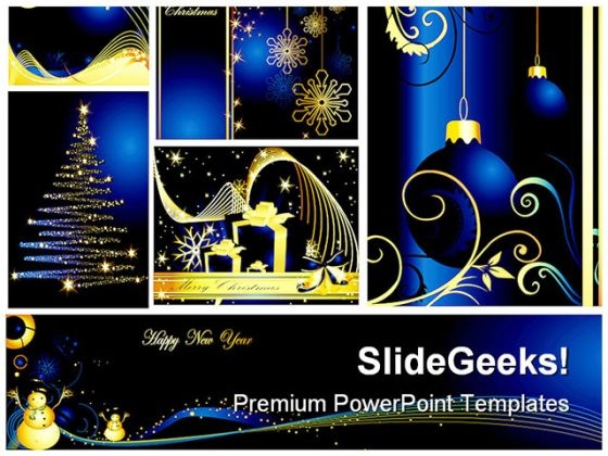 Christmas Collage Festival PowerPoint Backgrounds And Templates 0111