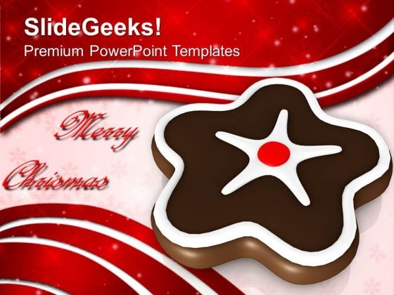 Christmas Cookie Celebration Theme PowerPoint Templates Ppt Backgrounds For Slides 0413