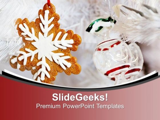 Christmas Cookies And Background PowerPoint Templates Ppt Backgrounds For Slides 0613